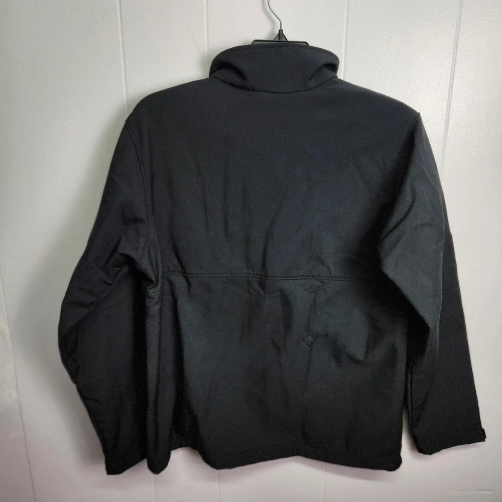 Columbia Jacket Mens Large Black Softshell Full Zip Outdoors‎ Windbreaker WM6004